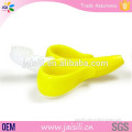 Hot sell bpa free baby banana soft silicone toothbrush